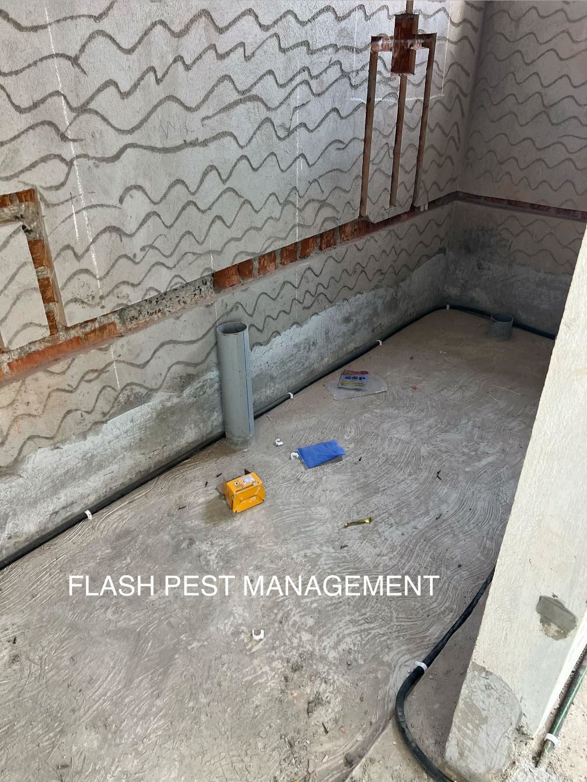 Reticulated piping pest control system pipeline network for anti-termite protection